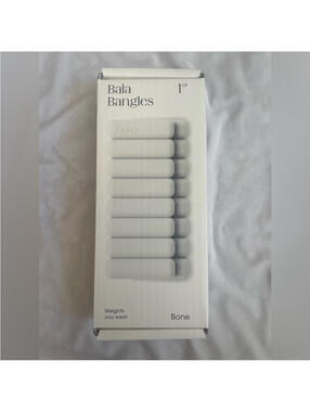 1LB Bala Bangles Bone White Workout Ankle Wrist Weights Pilates Yoga